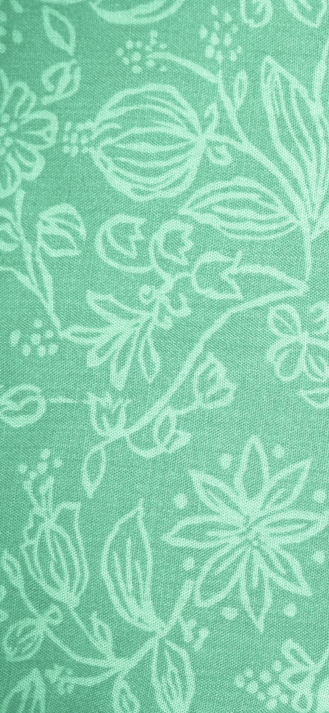 Textil Floral Verde y Blanco. Wallpaper in 1125x2436 Resolution