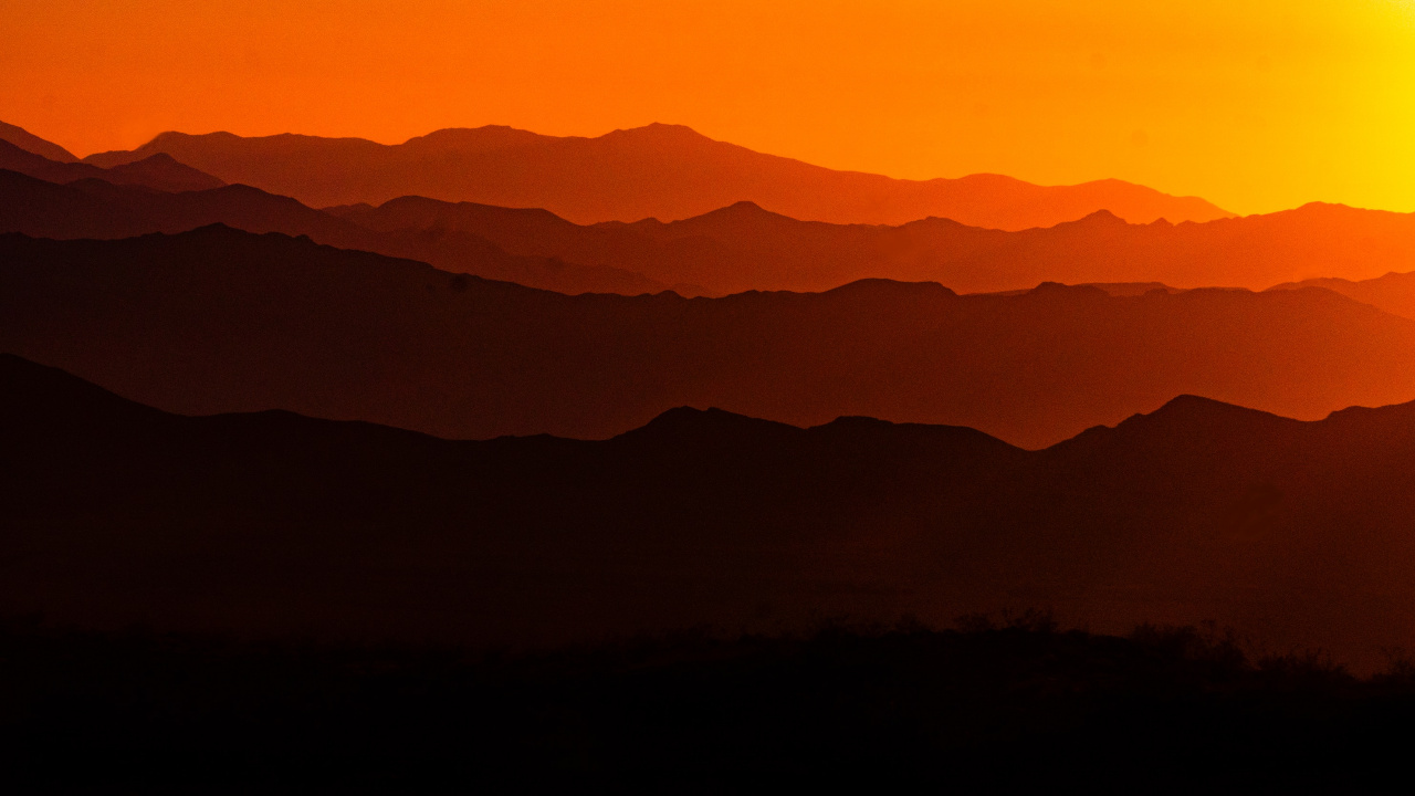 Silhouette, Atmosphère, L'écorégion, Afterglow, Nature. Wallpaper in 1280x720 Resolution