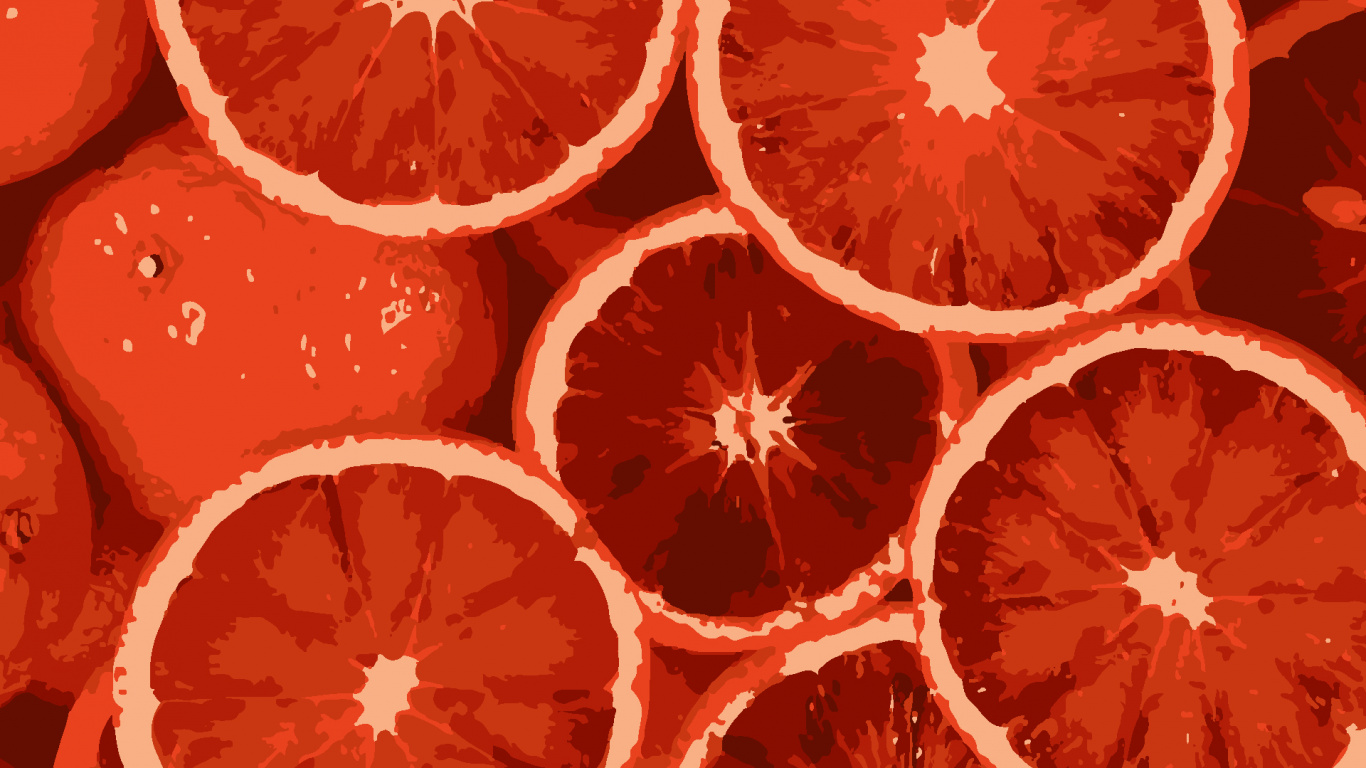 Arte, Obra de Arte, Arte Digital, Naranja, Rojo. Wallpaper in 1366x768 Resolution