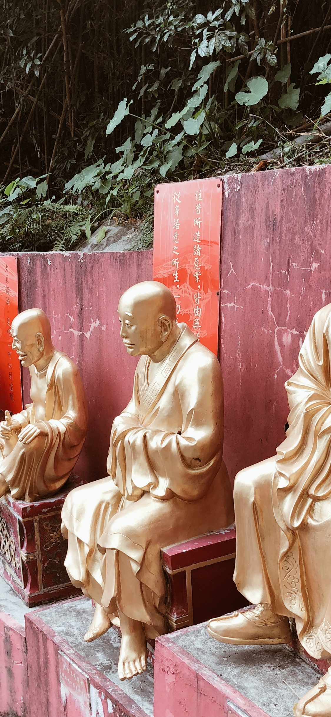 雕像, 石雕刻, 雕塑, 坐, 寺庙 壁纸 1125x2436 允许