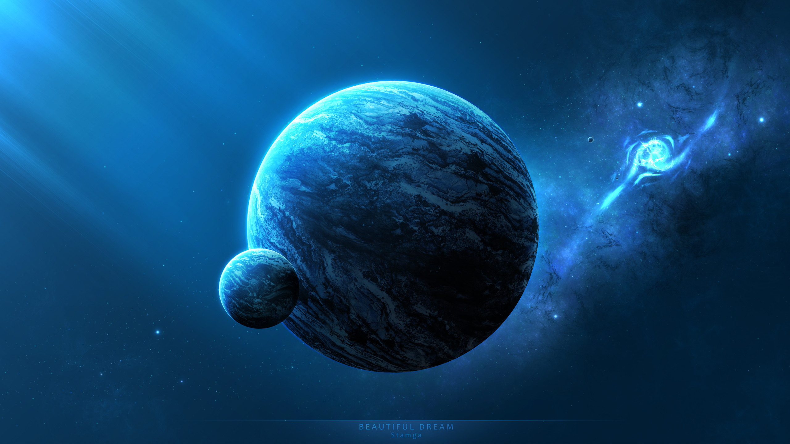 Moon in The Sky During Night Time. Wallpaper in 2560x1440 Resolution