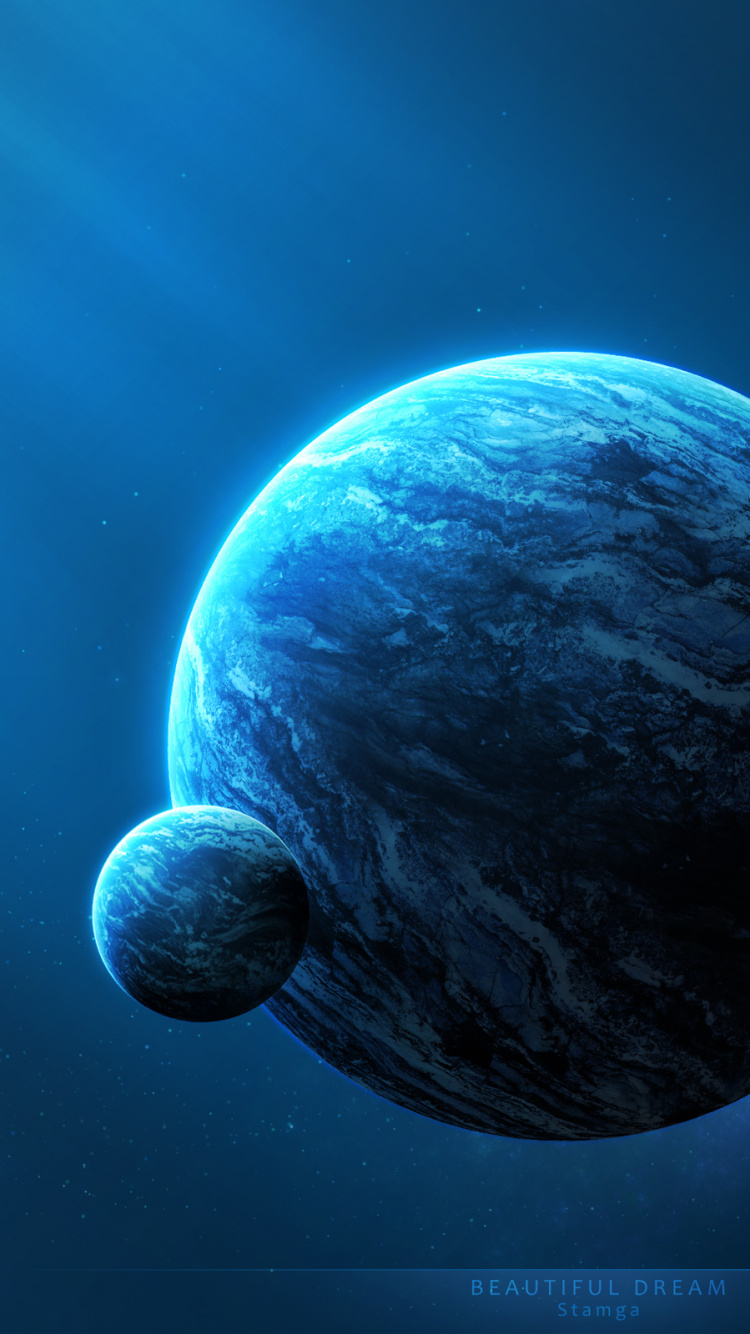 Mond am Himmel Während Der Nacht. Wallpaper in 750x1334 Resolution