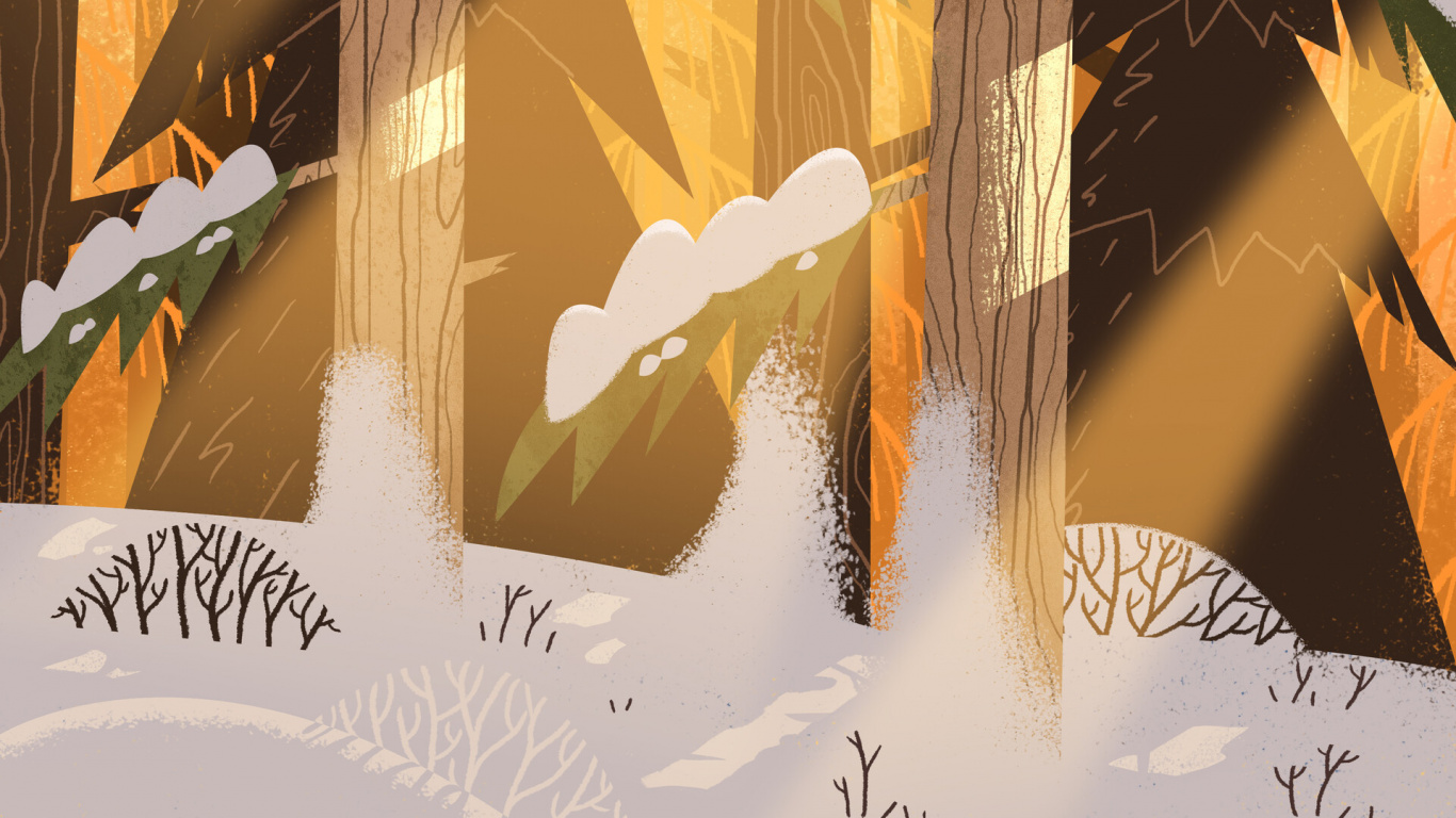 Brown and Green Plant Painting. Wallpaper in 1366x768 Resolution