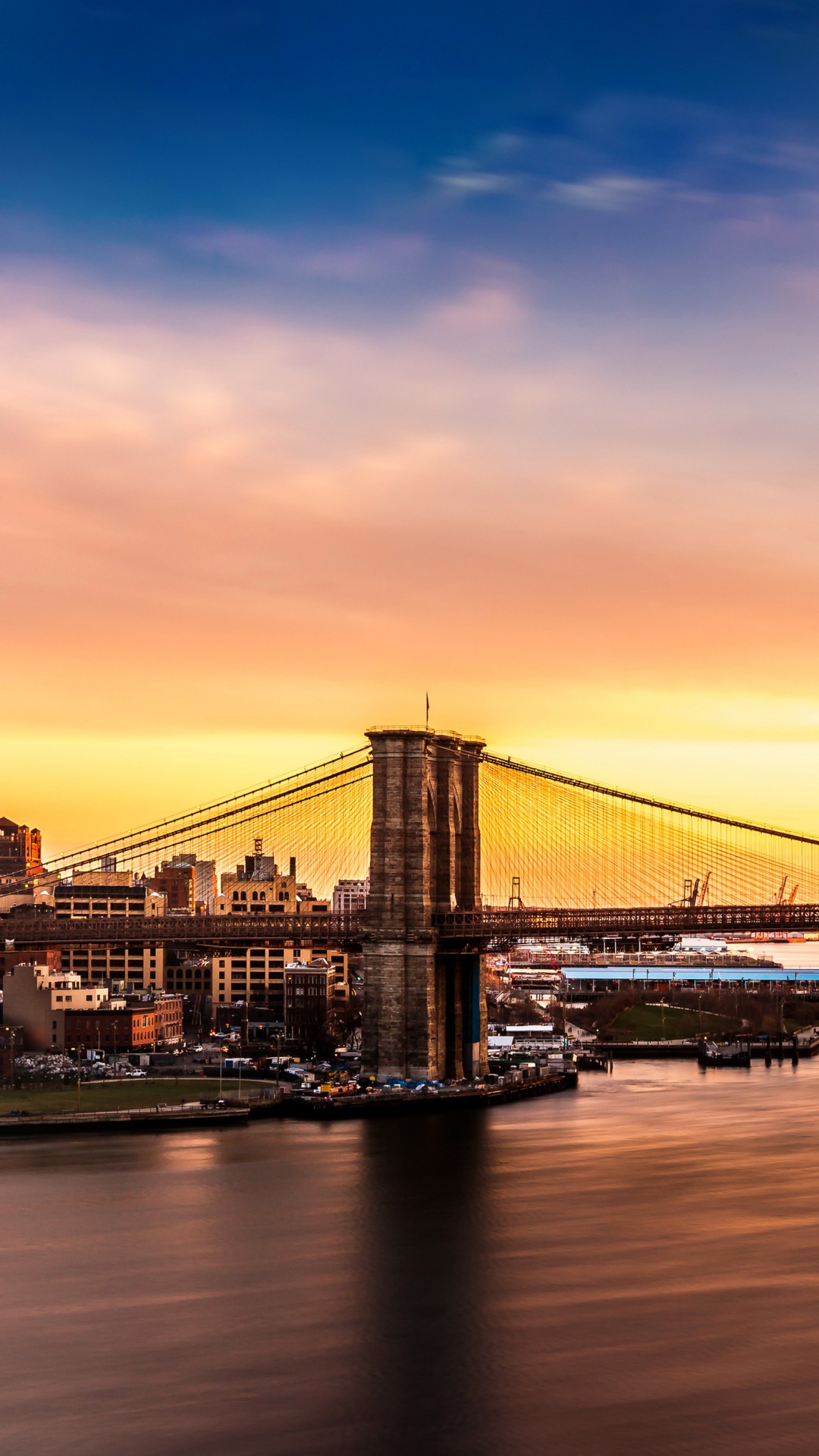 Bridge Over Water During Sunset. Wallpaper in 1080x1920 Resolution