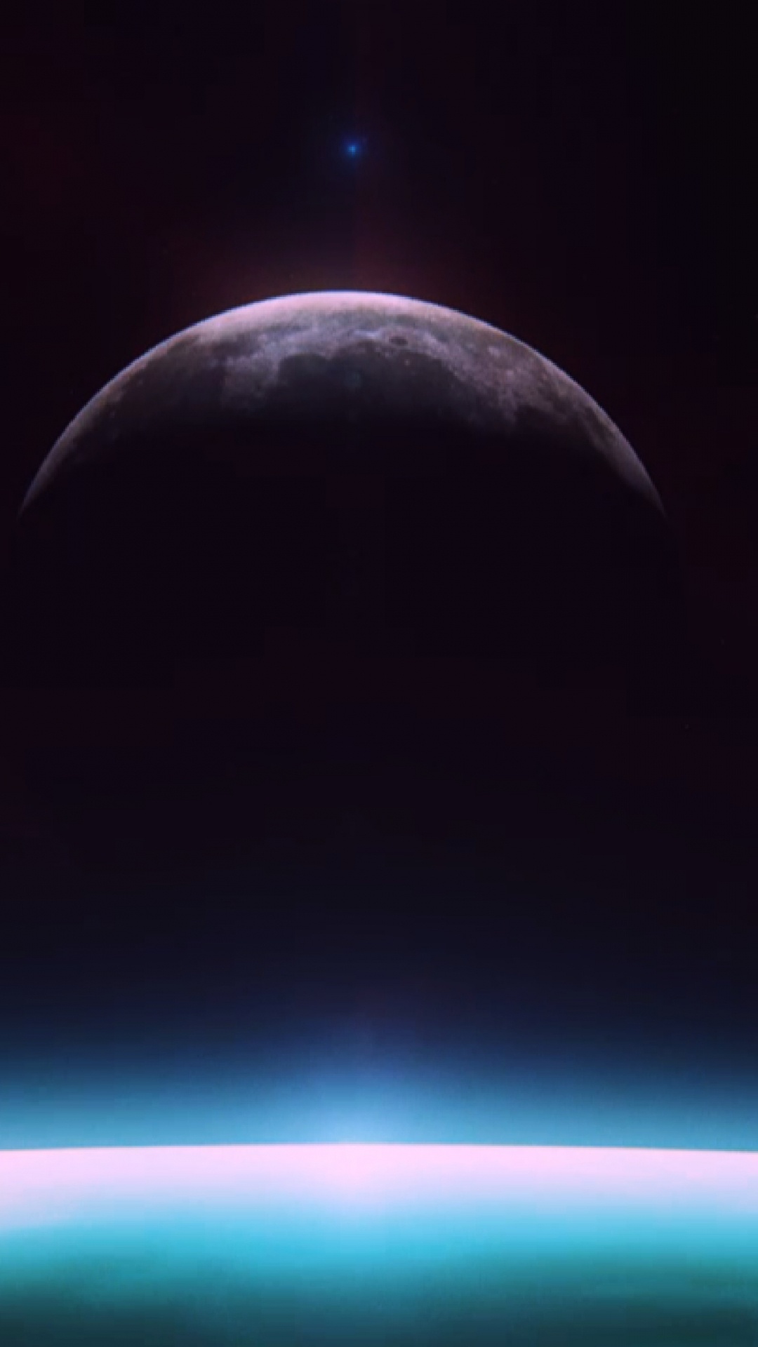Illustration de la Planète Rouge et Noire. Wallpaper in 1080x1920 Resolution