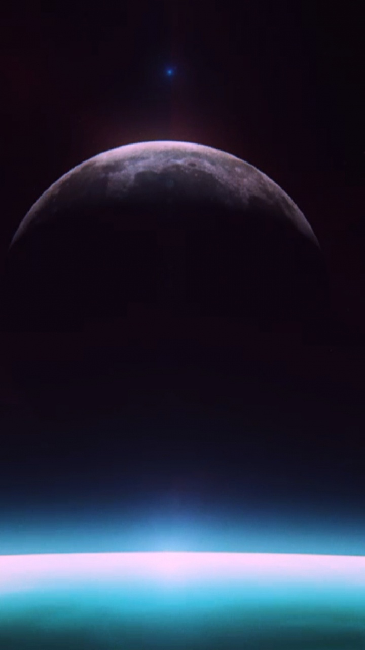 Illustration de la Planète Rouge et Noire. Wallpaper in 720x1280 Resolution