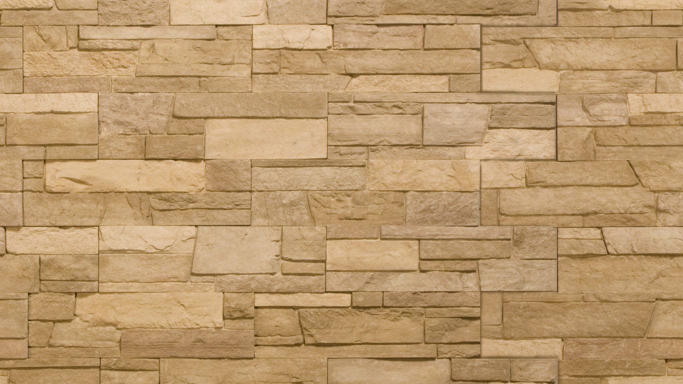 Braune Und Beige Backsteinmauer. Wallpaper in 1366x768 Resolution