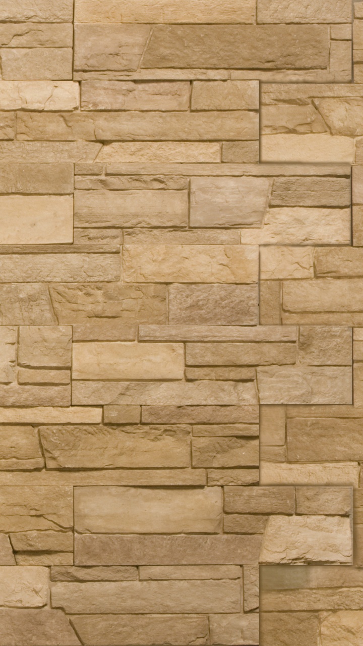 Brown and Beige Brick Wall. Wallpaper in 720x1280 Resolution
