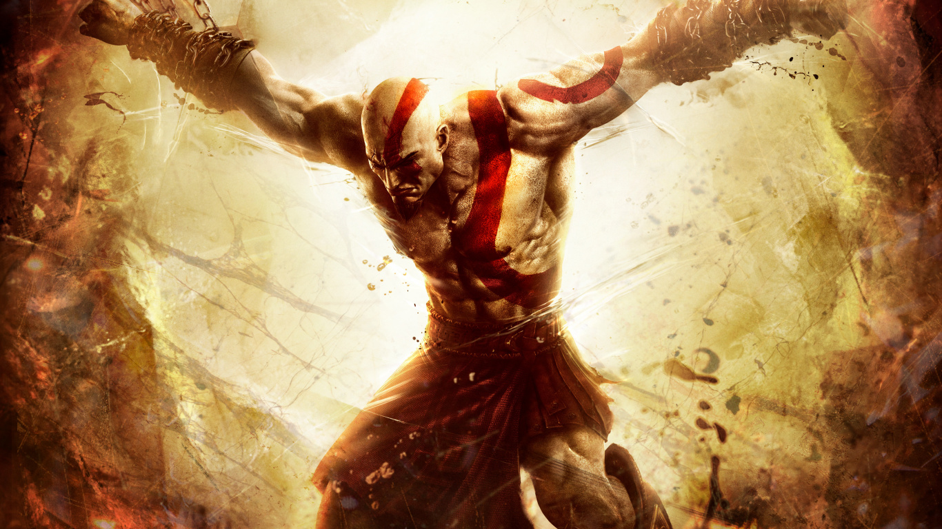 Kunst, Grafik-design, Illustration, Gott Des Krieges, God of War Ii. Wallpaper in 1366x768 Resolution