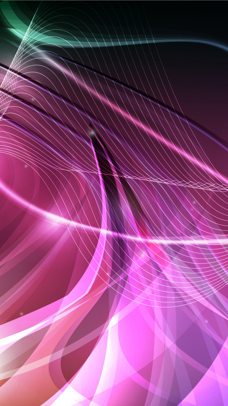 Purple and White Light Streaks. Wallpaper in 750x1334 Resolution