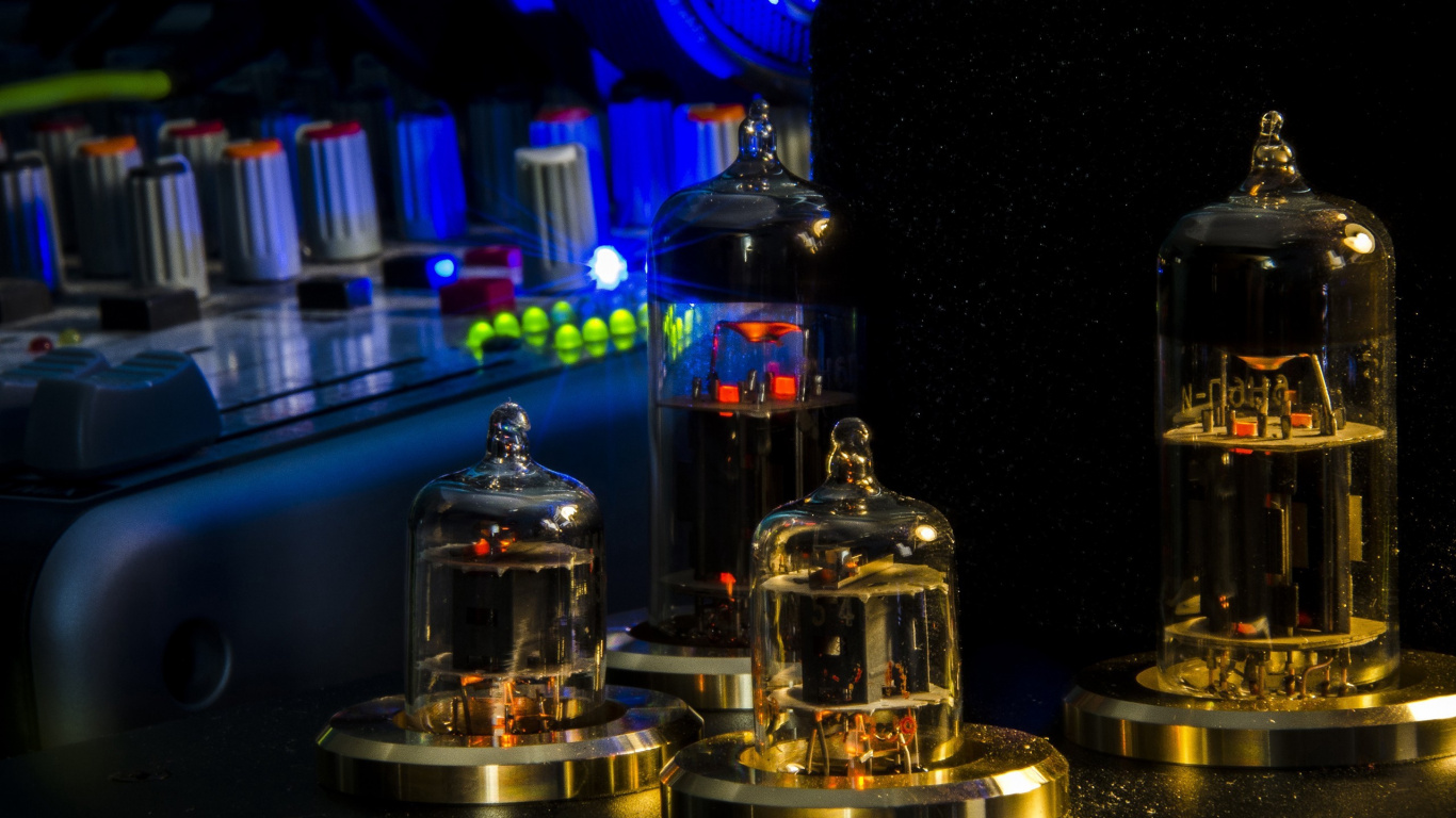 Vacuum Tube, Light, Lighting, Night, Glass. Wallpaper in 1366x768 Resolution