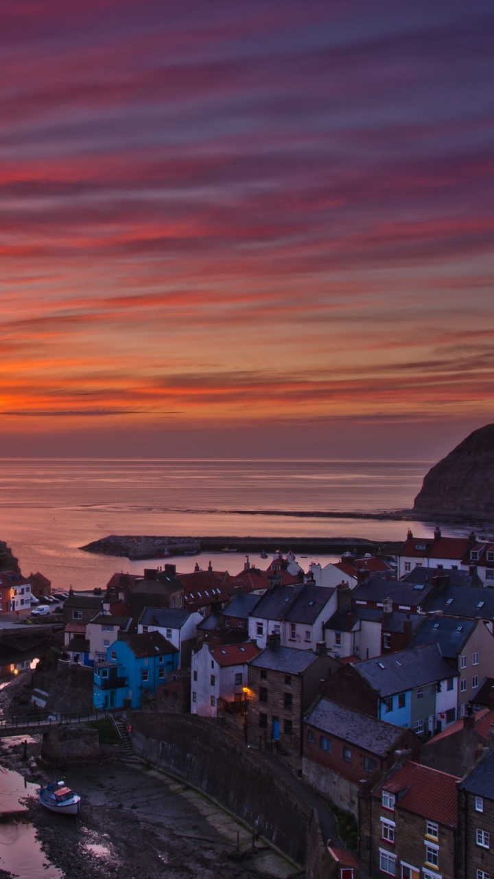 晚上, 地平线, 黄昏, 日出, 日落 壁纸 720x1280 允许