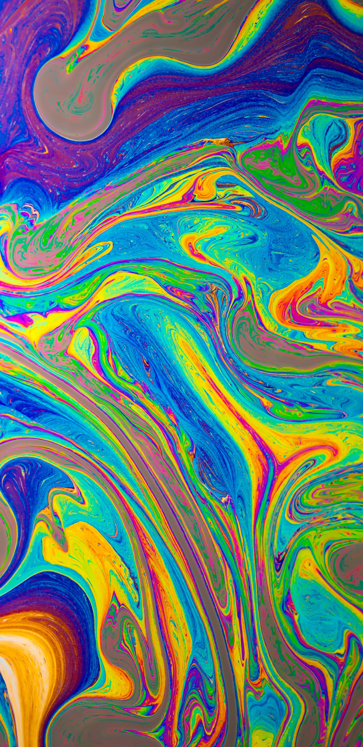 Liquide Coloré, Color, Liquid, L'art Abstrait, Art. Wallpaper in 1440x2960 Resolution