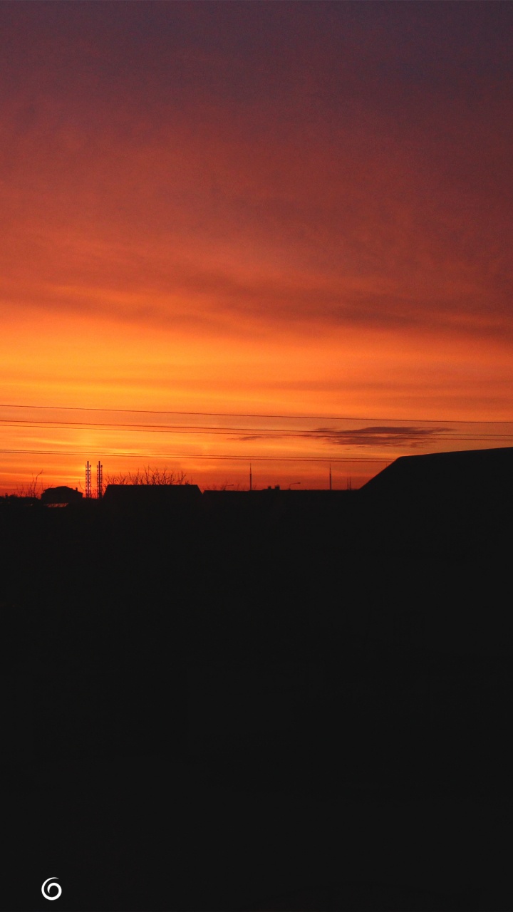 Silhouette of Building During Sunset. Wallpaper in 720x1280 Resolution