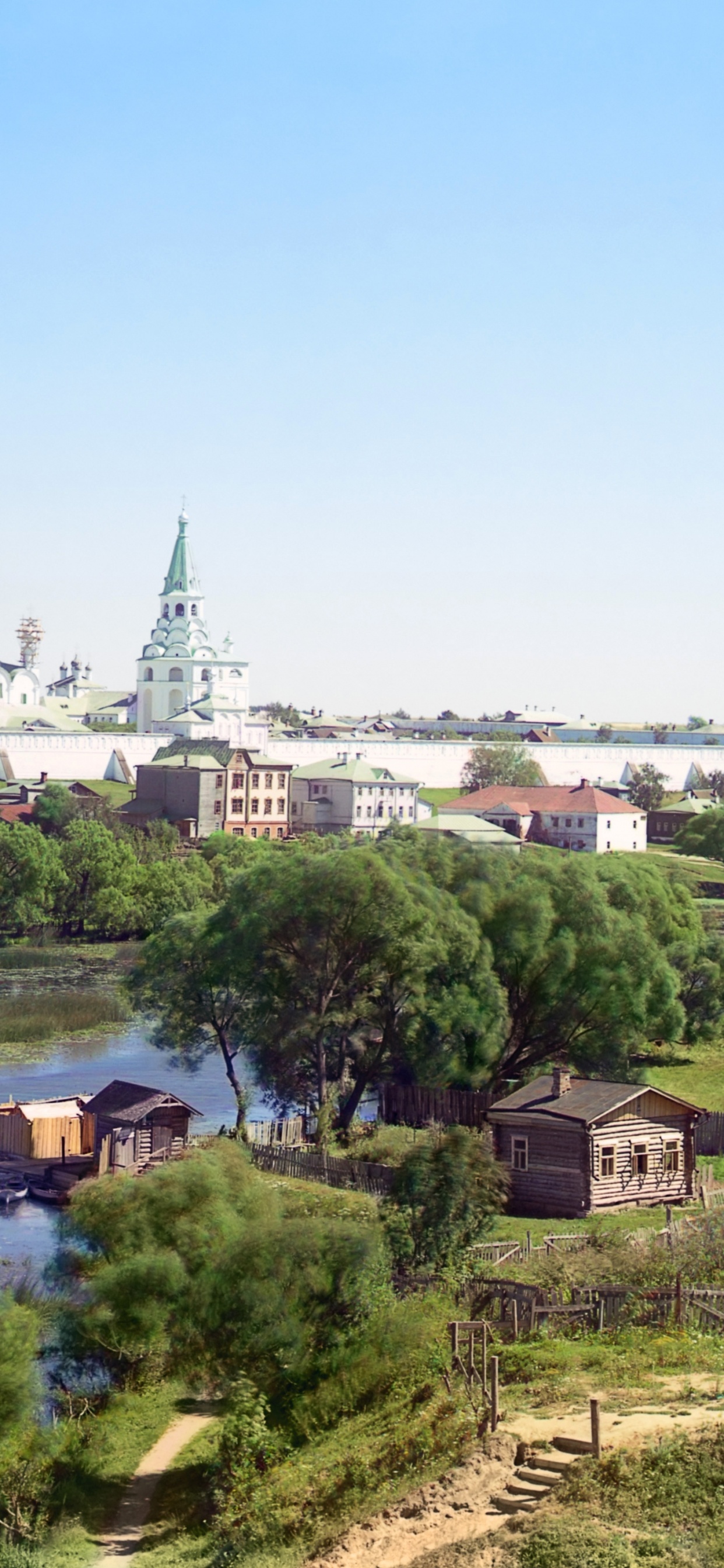 城市, 天空, 俄罗斯的弗拉基米尔, 村庄, 银行 壁纸 1242x2688 允许