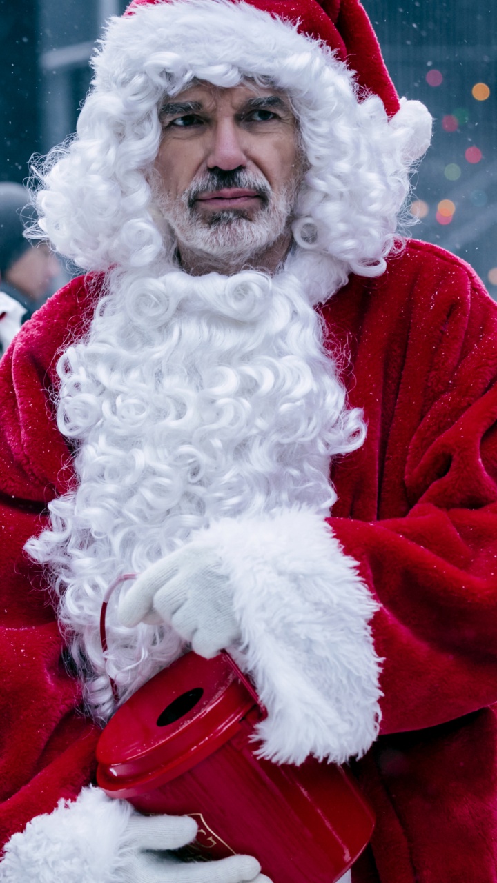 Santa Claus With Children in Red Robe. Wallpaper in 720x1280 Resolution