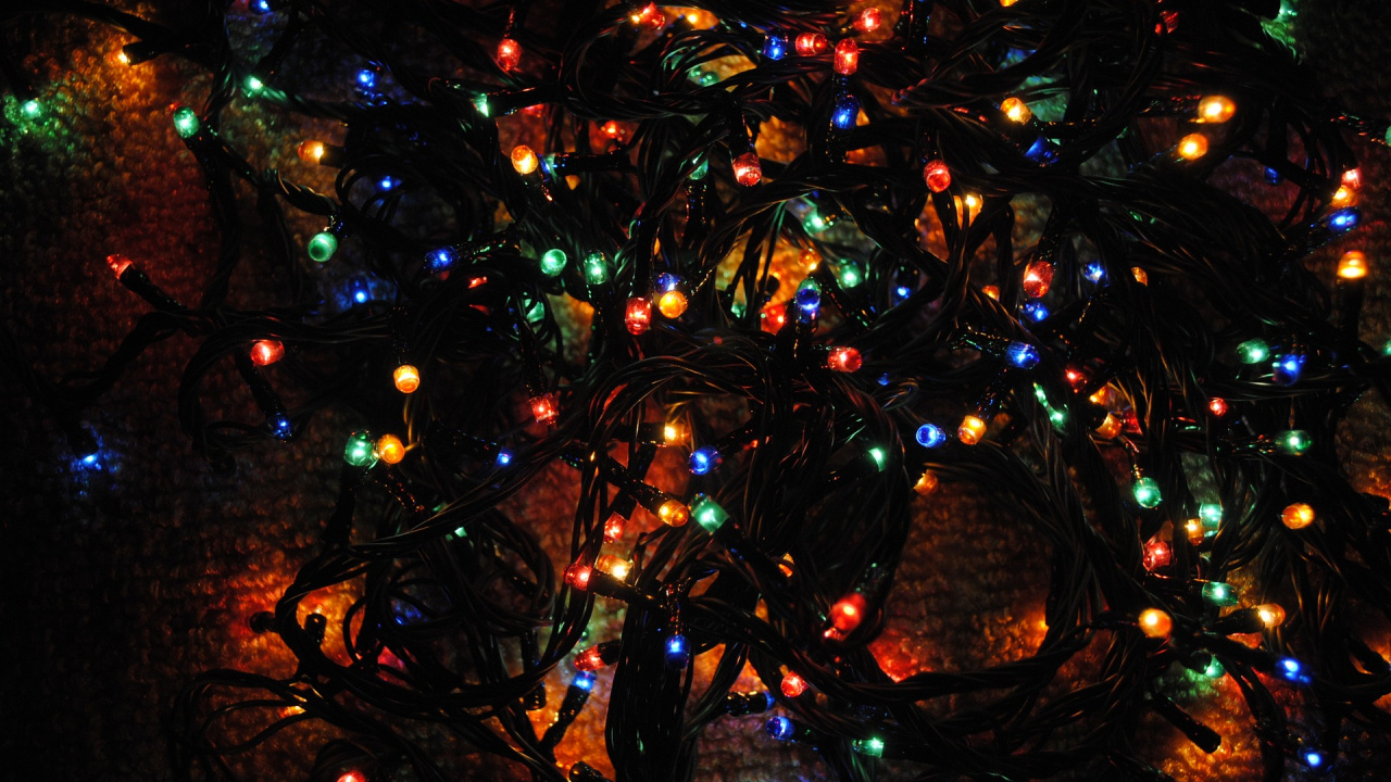 Weihnachten, Weihnachtsbeleuchtung, Weihnachtsbaum, Licht, Weihnachtsdekoration. Wallpaper in 1280x720 Resolution