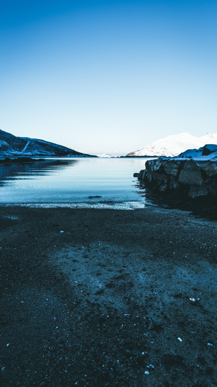 Mar, Montaña, Fiordo, Glaciar, Lago. Wallpaper in 750x1334 Resolution