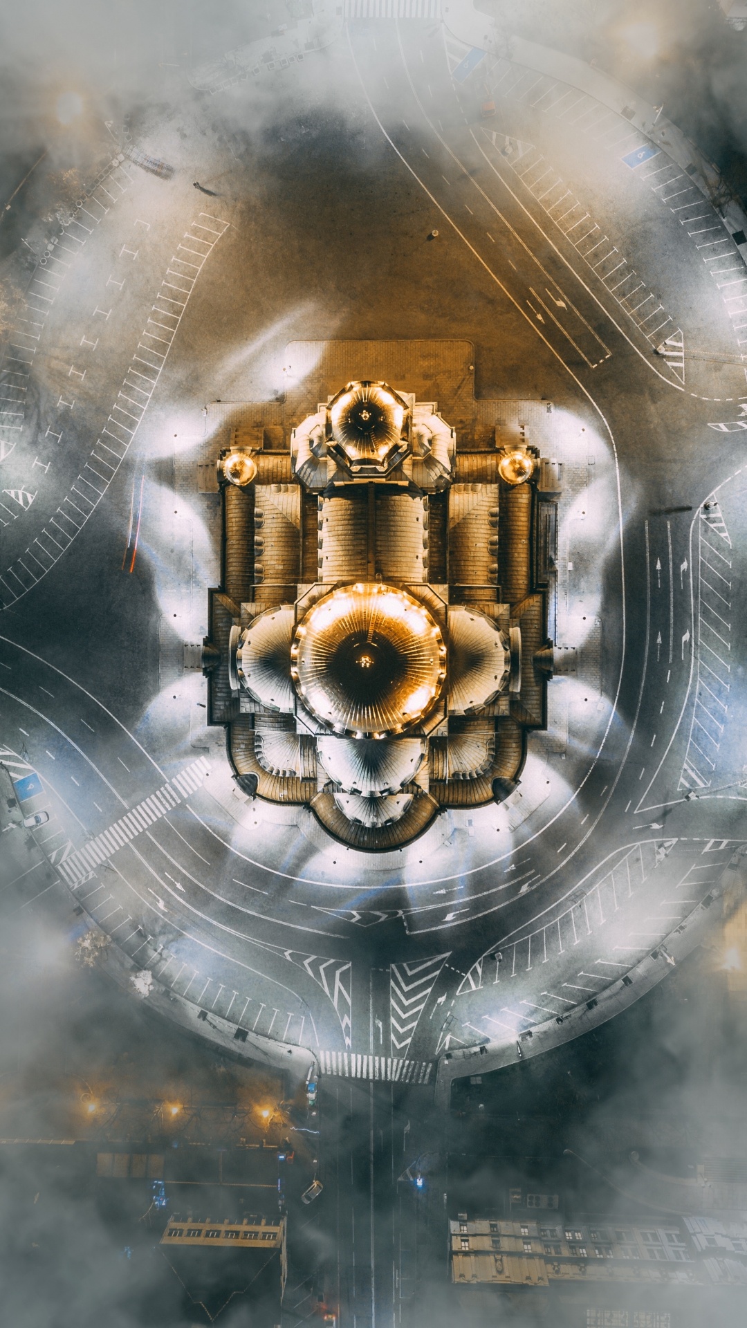 Gold Und Silber Rundes Dekor. Wallpaper in 1080x1920 Resolution