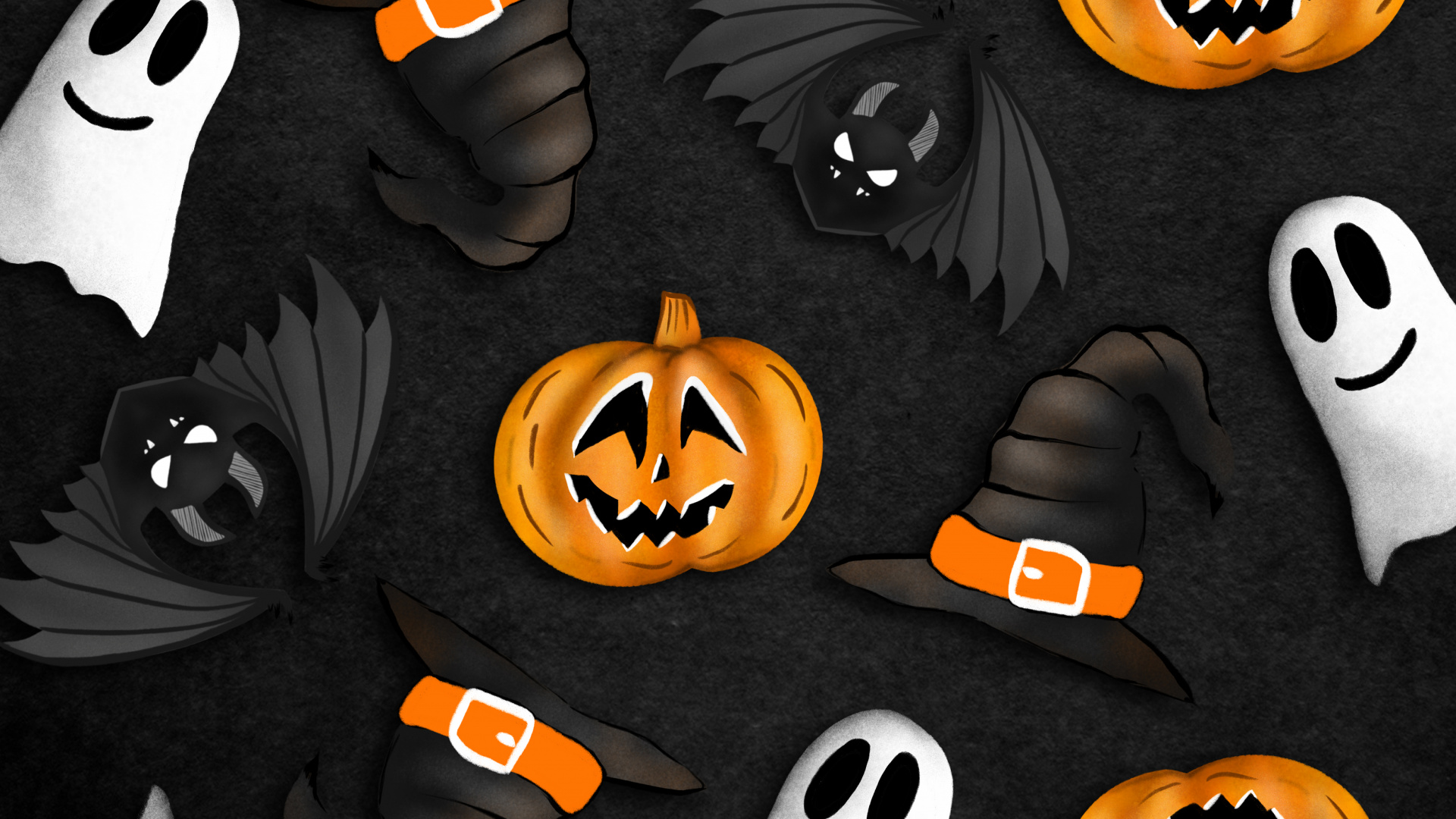 Jack o Lantern, Light, Black, Orange, Amber. Wallpaper in 1920x1080 Resolution