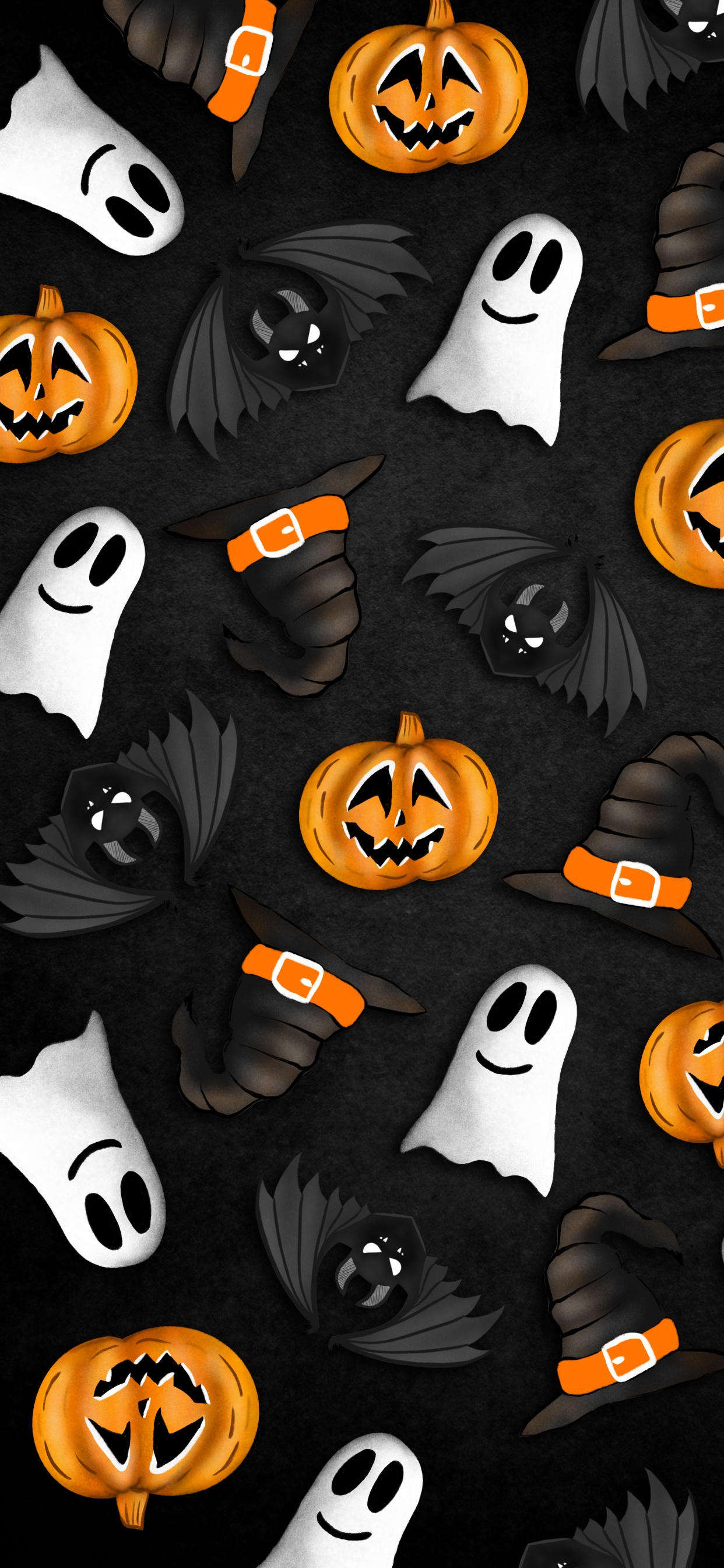 Jack O'lantern, Luz, Negro, Naranja, Ambar. Wallpaper in 1242x2688 Resolution