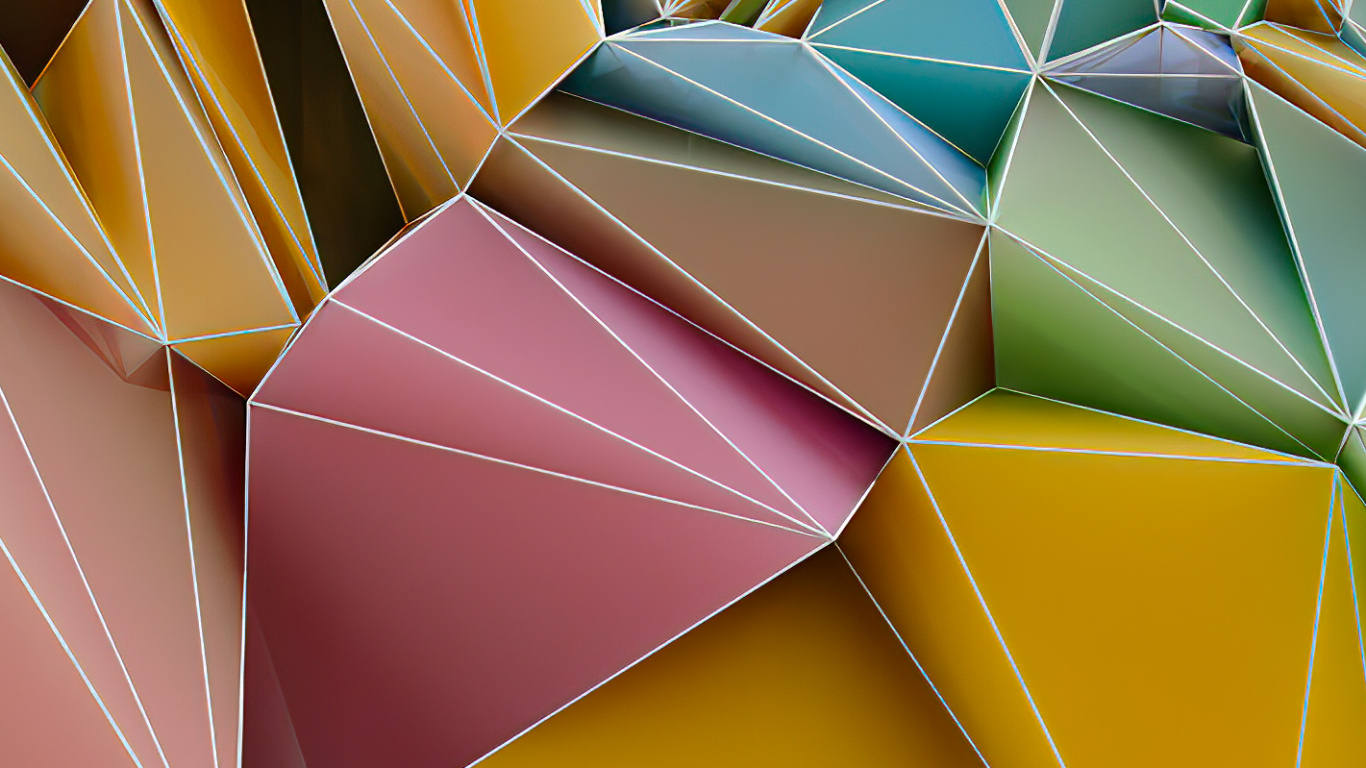 Triangle, Digital Art, Art, Illustration, Rendering. Wallpaper in 1366x768 Resolution