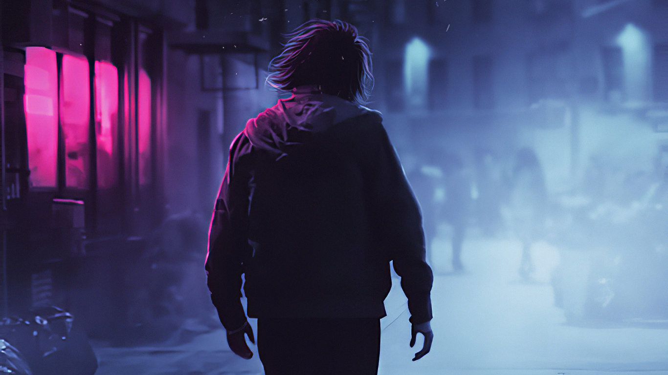 Woman in Black Jacket Standing on Snow Covered Ground. Wallpaper in 1366x768 Resolution