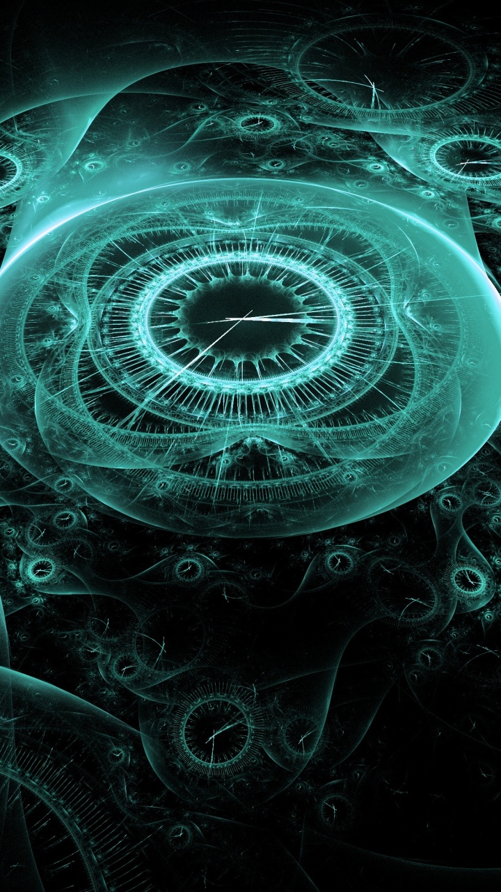 Blaues Und Weißes Licht Digitale Tapete. Wallpaper in 720x1280 Resolution