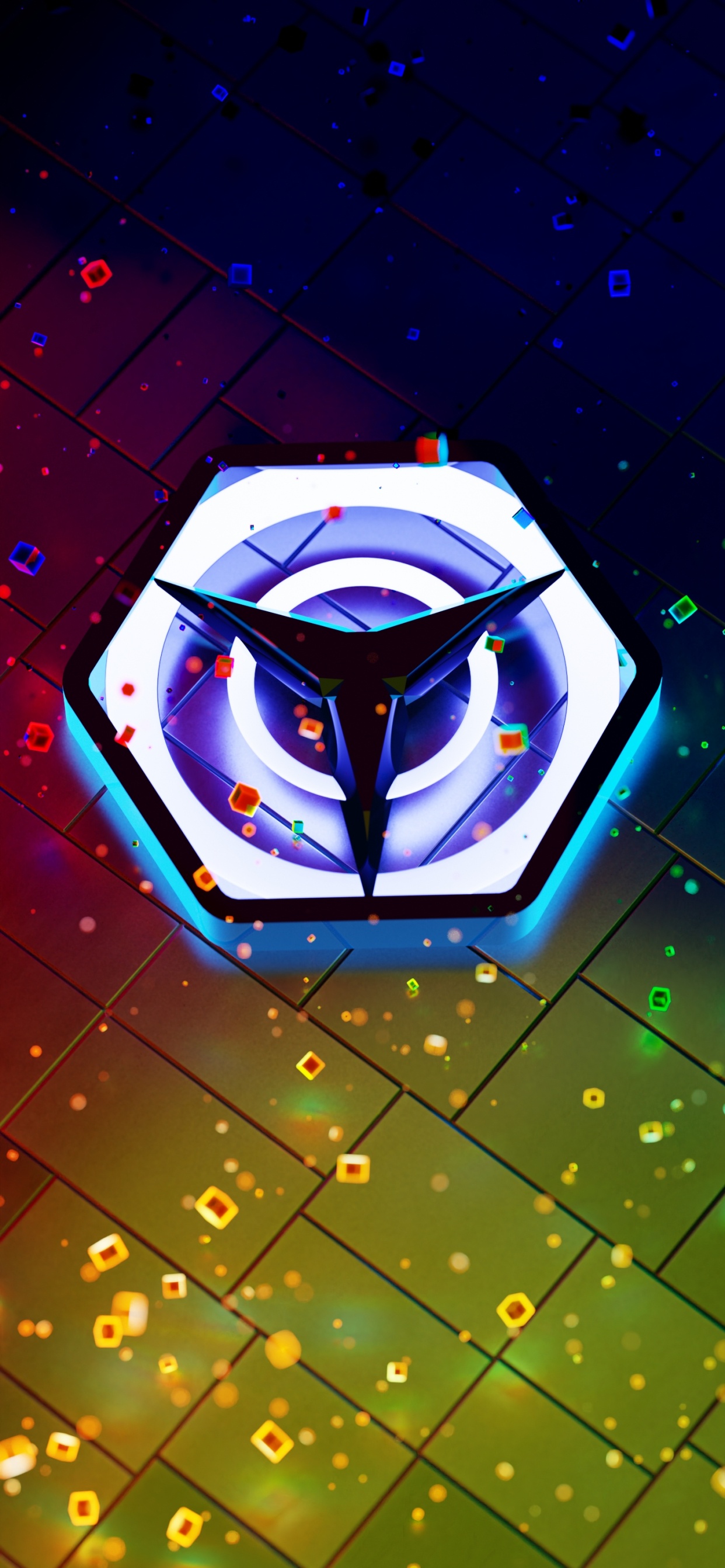 Lumière, Purple, Gratte-ciel, Art, Ligne. Wallpaper in 1242x2688 Resolution