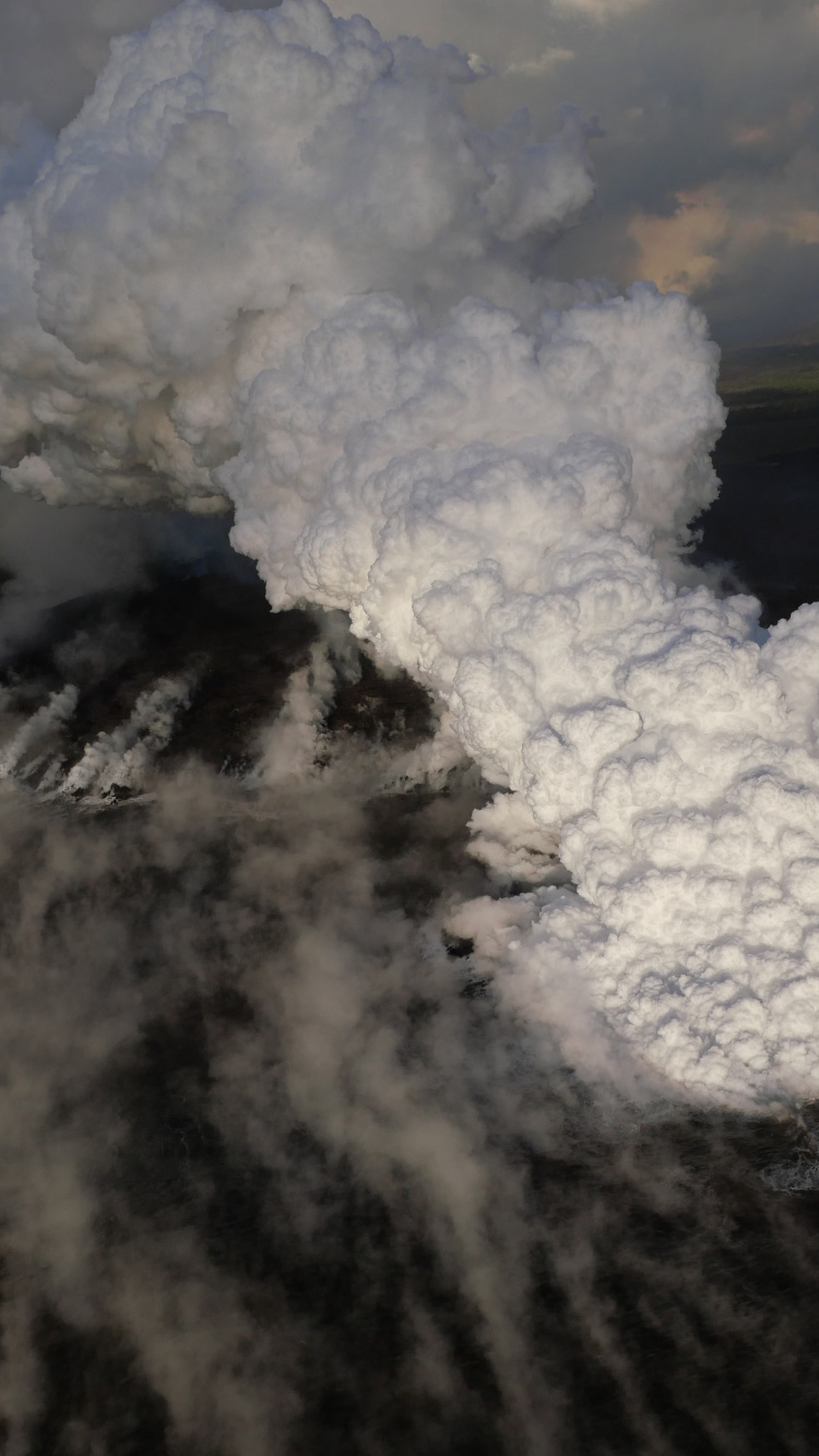 White Smoke on Green Grass Field During Daytime. Wallpaper in 750x1334 Resolution