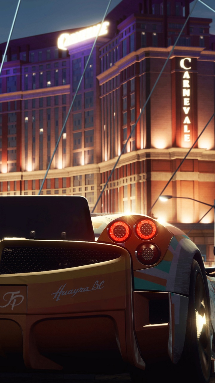 Yellow Porsche 911 Parked on Road Near Building During Night Time. Wallpaper in 720x1280 Resolution