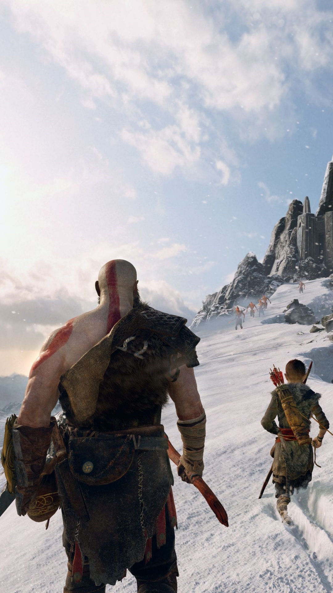God of War, Kratos, SIE Santa Monica Studio, Mountainous Landforms, Mountain. Wallpaper in 1080x1920 Resolution