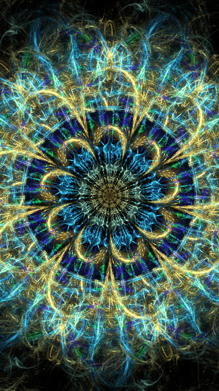 分形, 艺术, 分形技术, 对称, 迷幻术 壁纸 750x1334 允许
