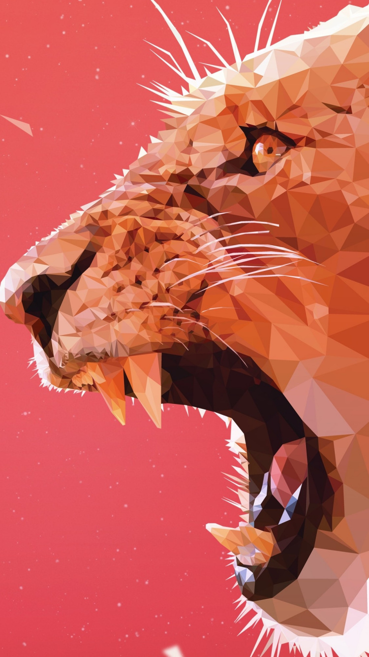 Art, Lion, Dessin, L'art Numérique, Conception. Wallpaper in 750x1334 Resolution