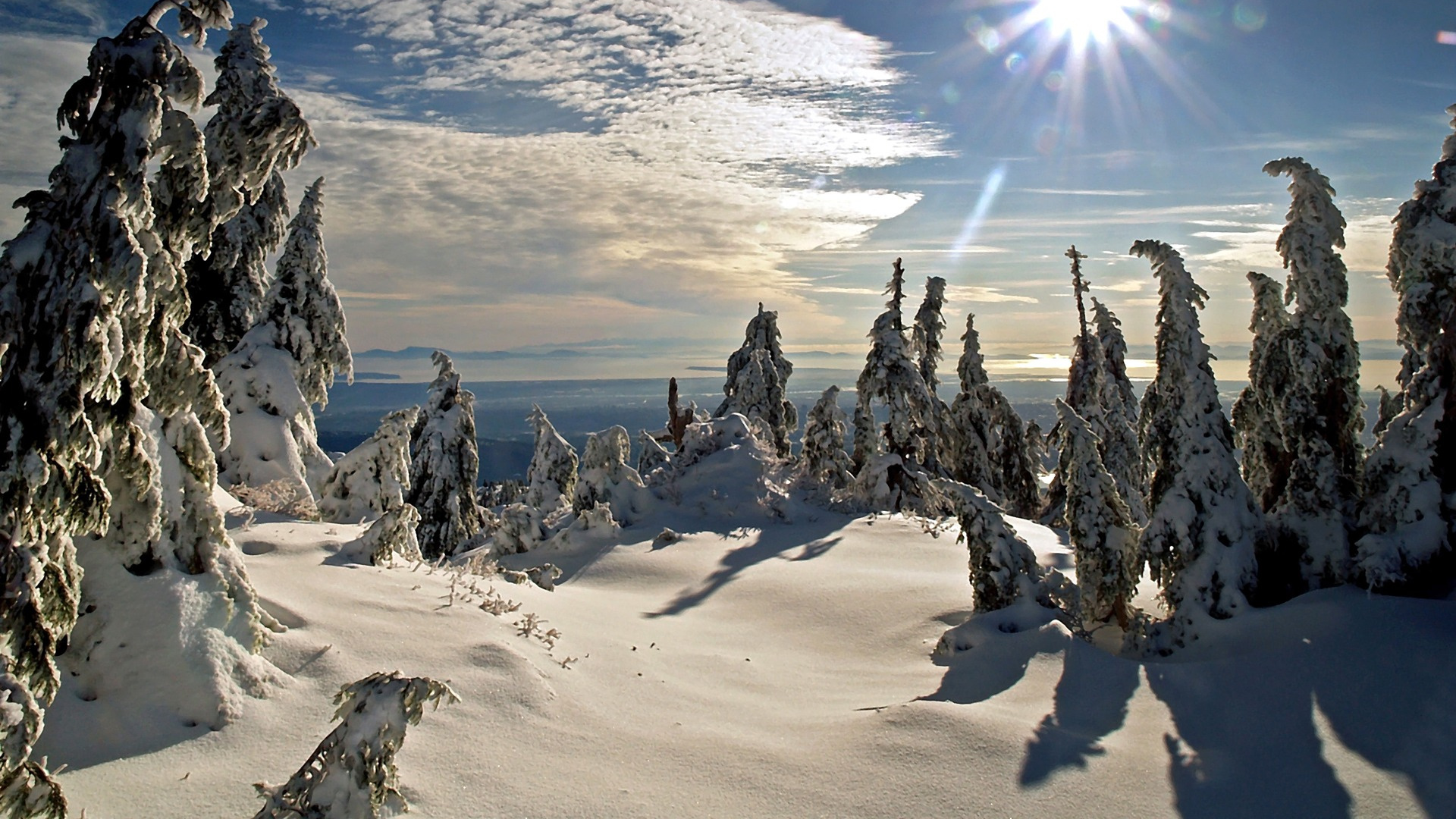 Snow Covered Mountain Under Blue Sky During Daytime. Wallpaper in 1920x1080 Resolution