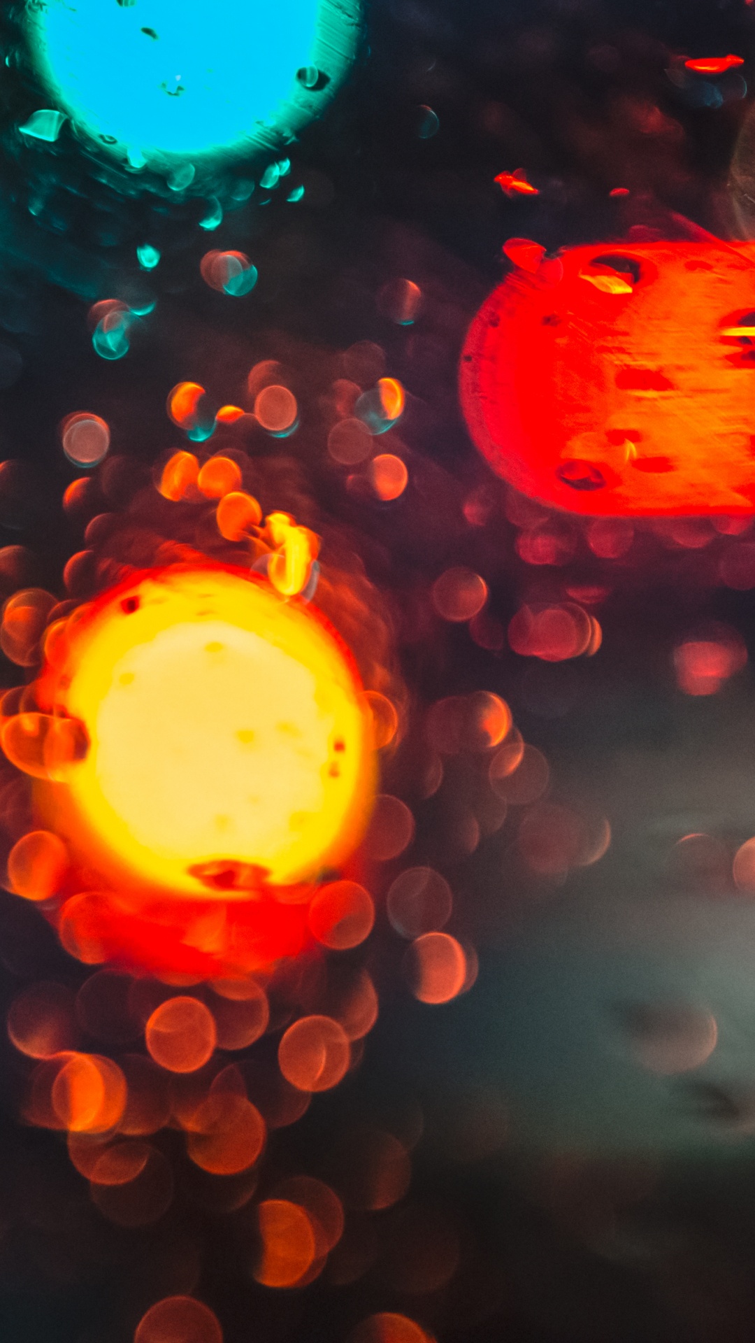 Blaues Und Rotes Licht-Bokeh. Wallpaper in 1080x1920 Resolution