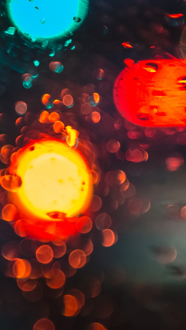 Blaues Und Rotes Licht-Bokeh. Wallpaper in 720x1280 Resolution