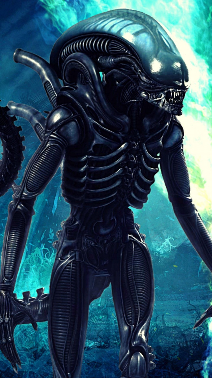 Alien vs Depredador, Alien, Predator, Aliens vs Predator, Animation. Wallpaper in 720x1280 Resolution