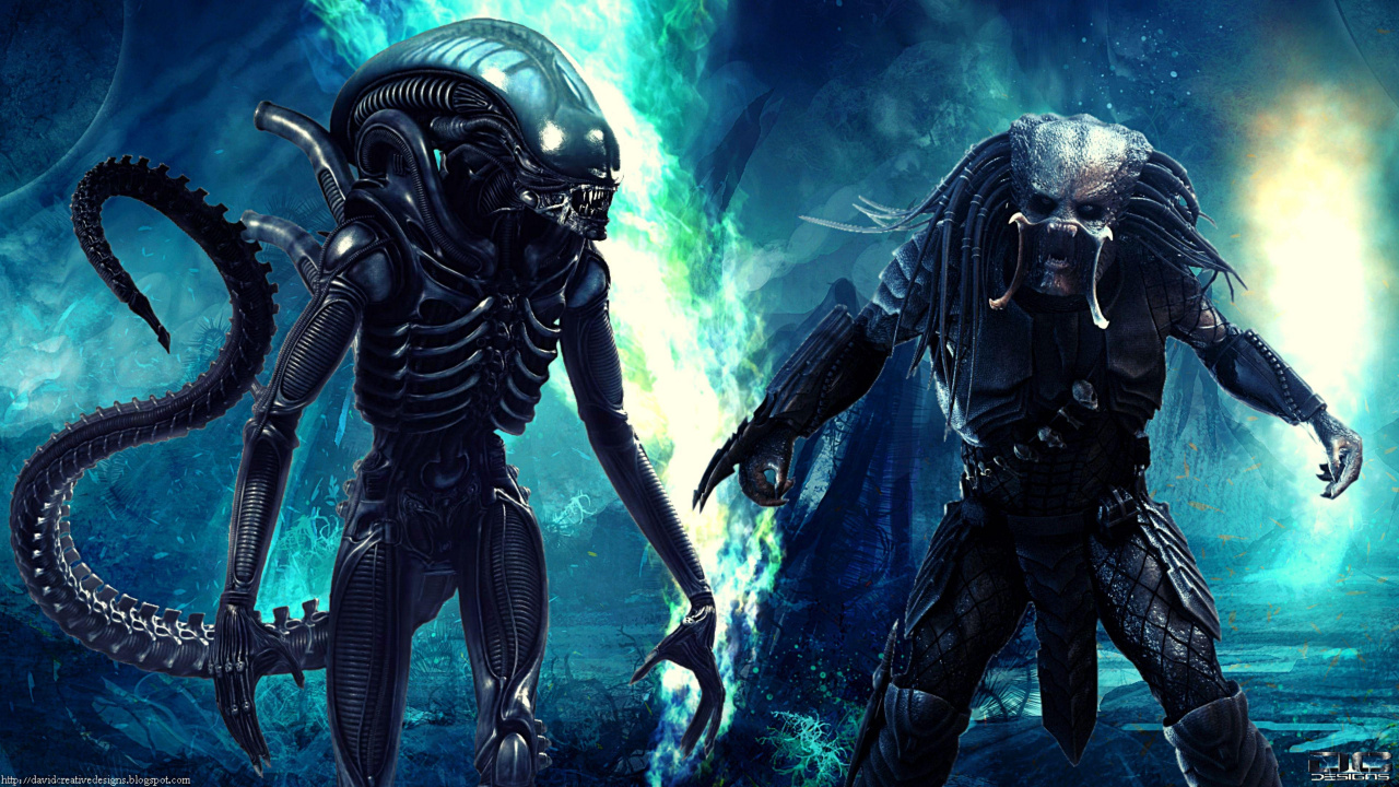 Alien vs Depredador, Extranjero, Depredador, Aliens vs Depredador, Animación. Wallpaper in 1280x720 Resolution