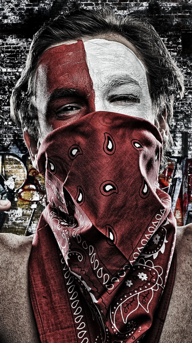 Mujer en Pintura Roja de la Cara. Wallpaper in 750x1334 Resolution