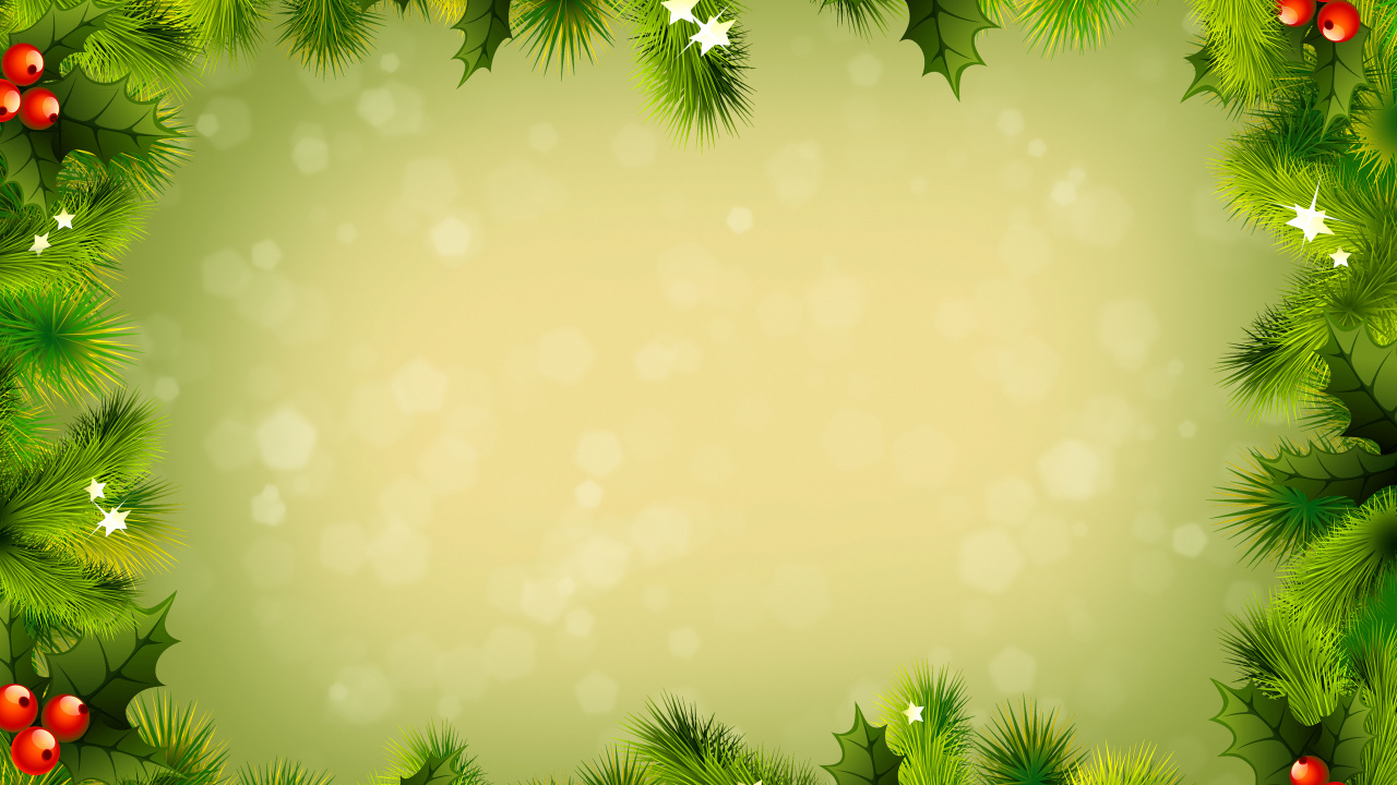 Le Jour De Noël, Nature, Green, Sapin, Illustration. Wallpaper in 1280x720 Resolution