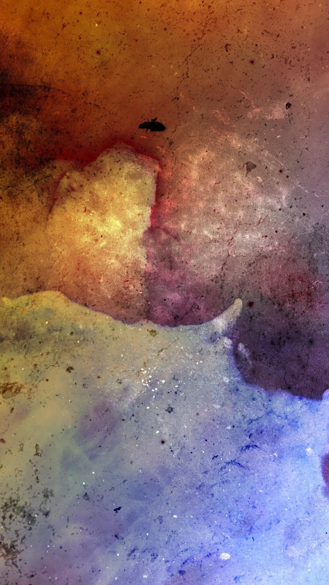 Peinture Abstraite Violette et Bleue. Wallpaper in 1080x1920 Resolution