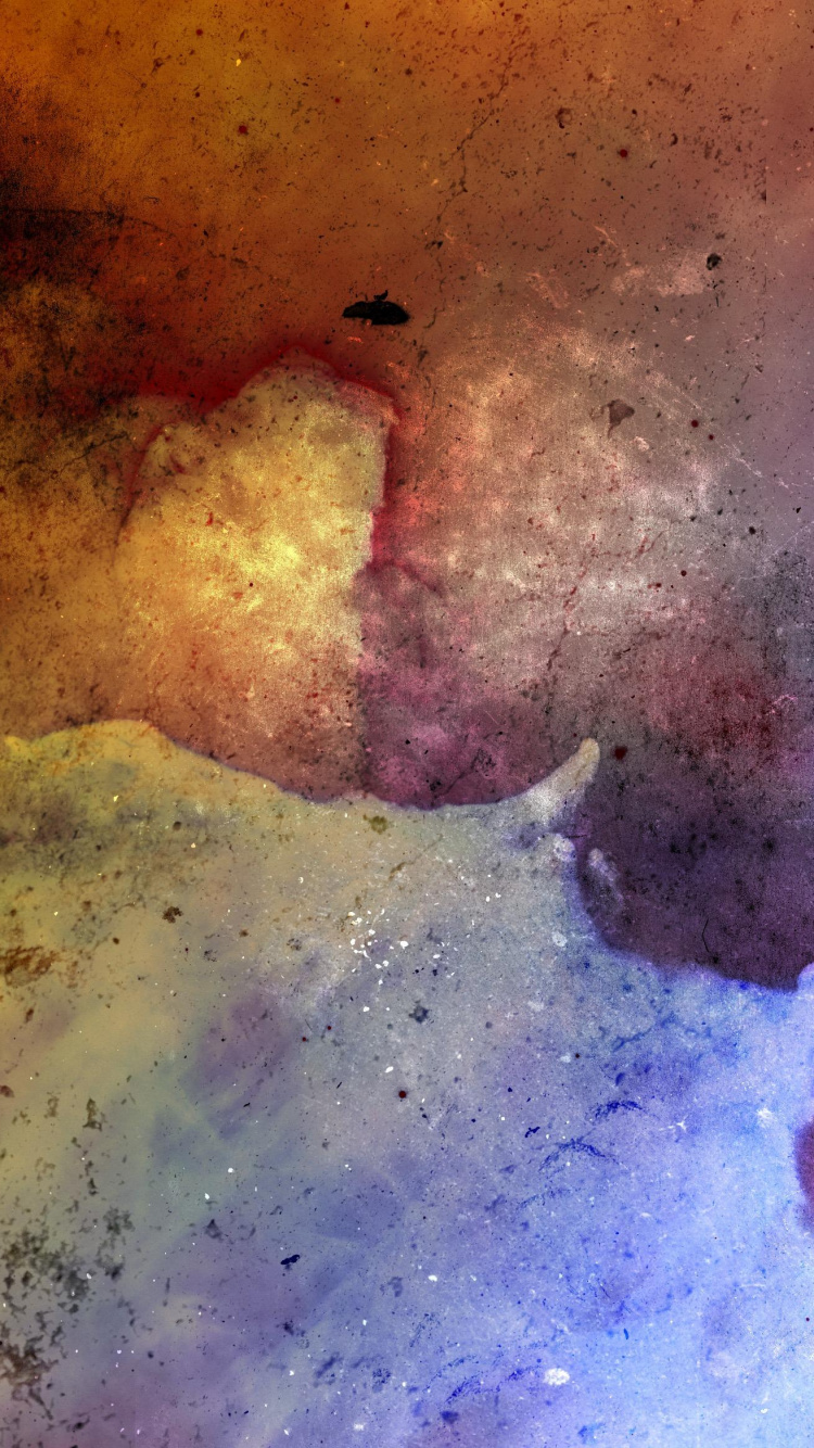 Peinture Abstraite Violette et Bleue. Wallpaper in 750x1334 Resolution