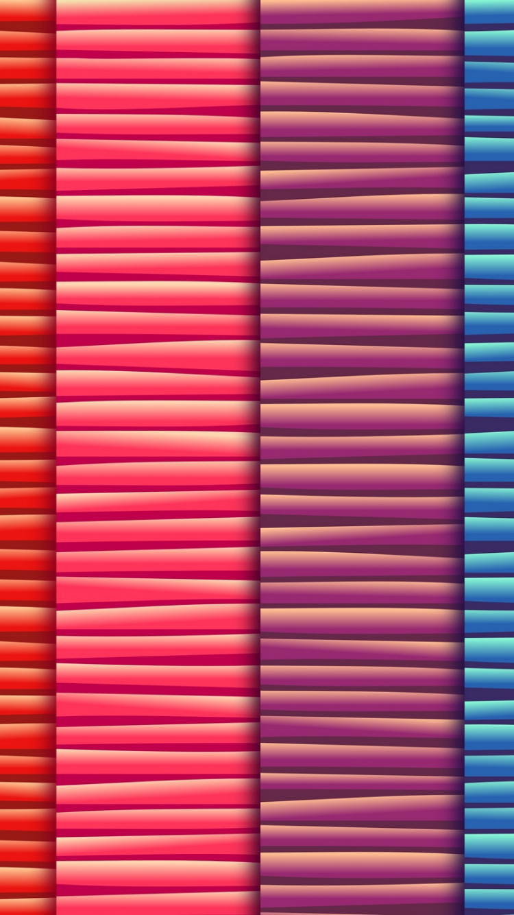 Red Yellow Blue and Purple Striped Illustration. Wallpaper in 750x1334 Resolution
