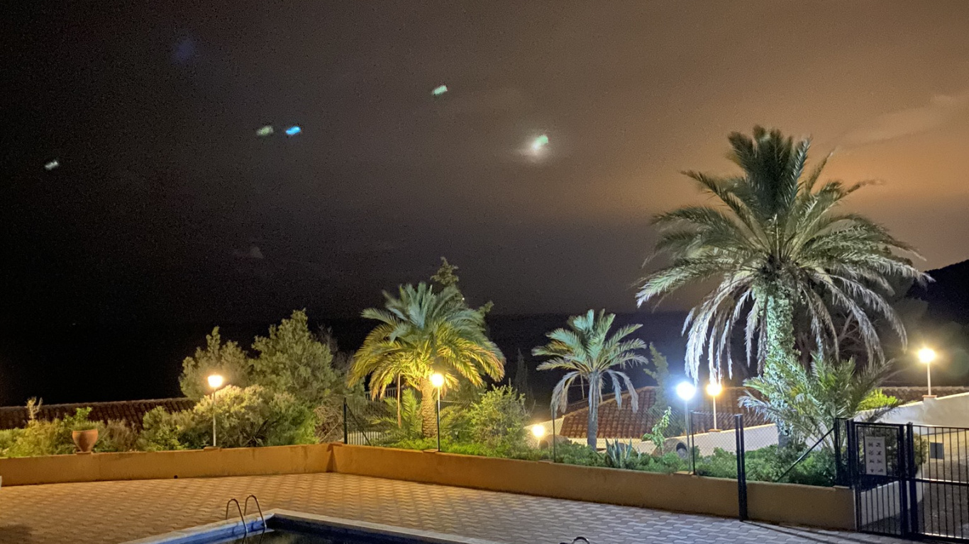 Water, Swimming Pool, Palm Trees, Landscape Lighting, Real Estate. Wallpaper in 1366x768 Resolution