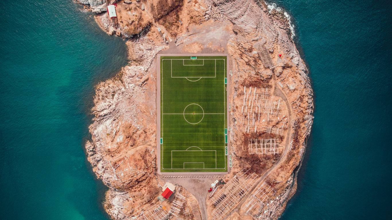 Stade, Stade de L'équipe Sportive Henningsvr, Henningsvr, Les Îles Lofoten, Stade Bryant-denny. Wallpaper in 1366x768 Resolution