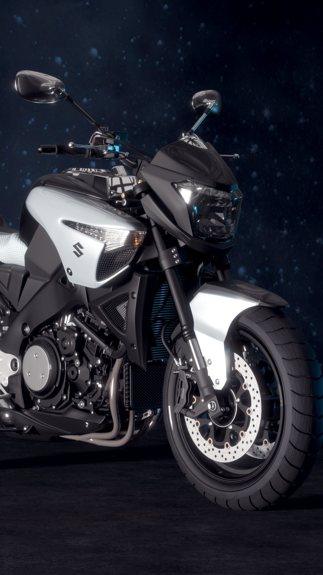 Weißes Und Schwarzes Sportrad. Wallpaper in 1080x1920 Resolution