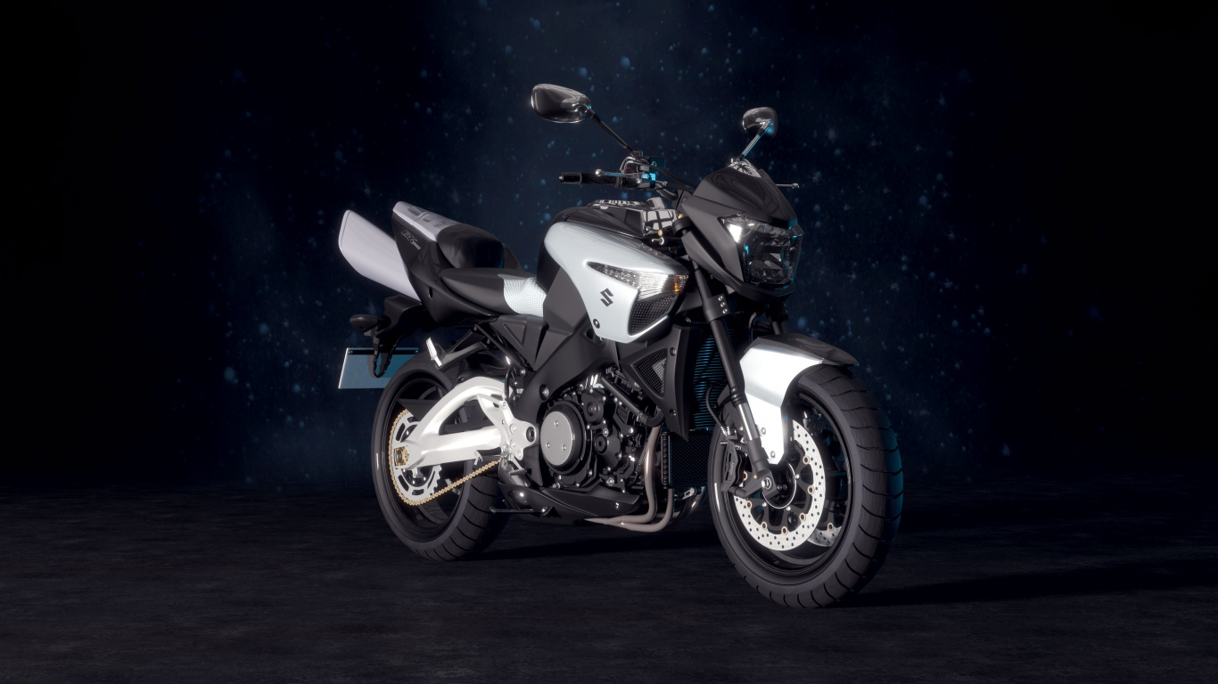 Weißes Und Schwarzes Sportrad. Wallpaper in 1366x768 Resolution