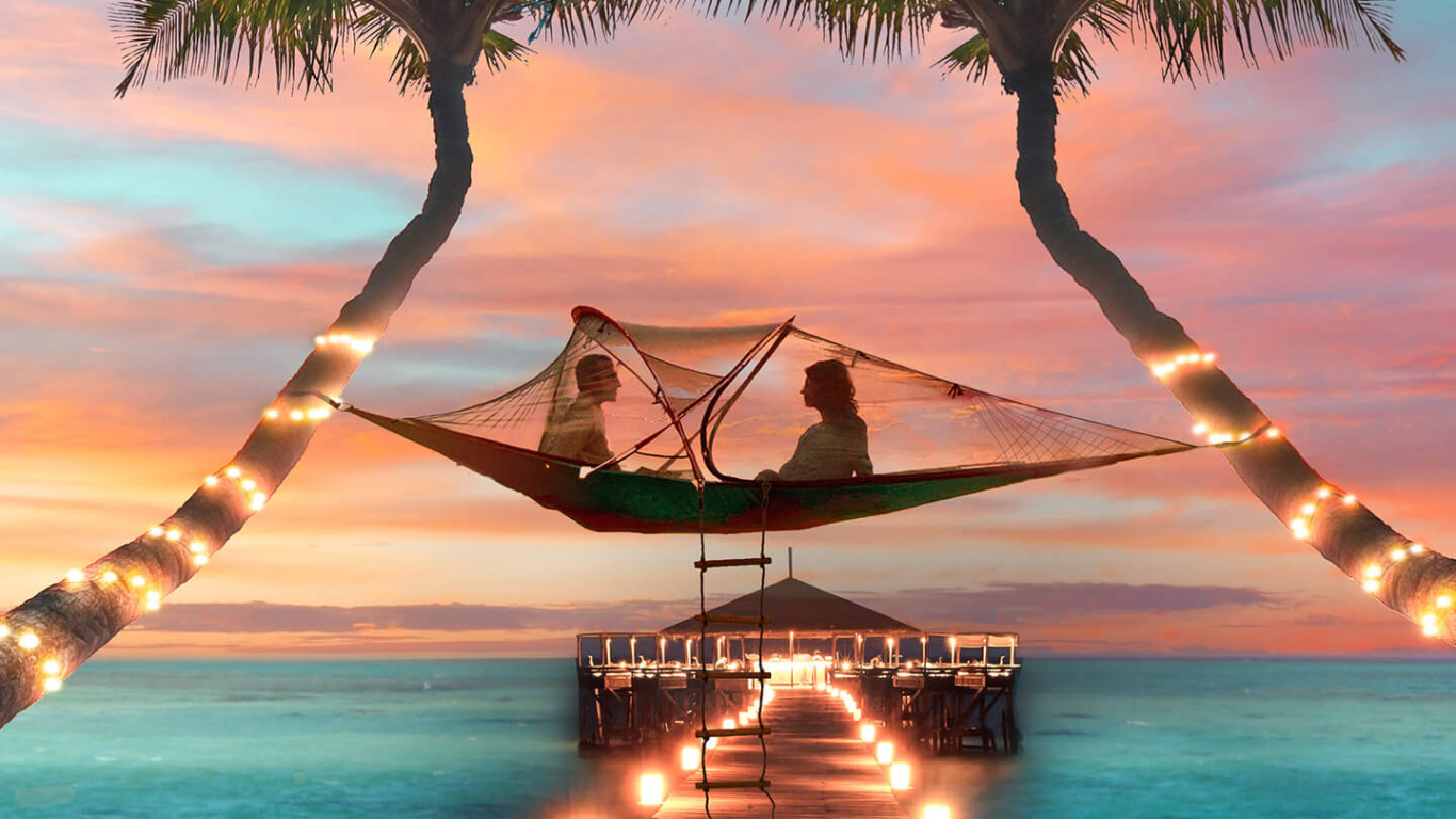 Maldive Sunsets, Maldives, Mexico City, Hawaii, Sunset. Wallpaper in 1366x768 Resolution