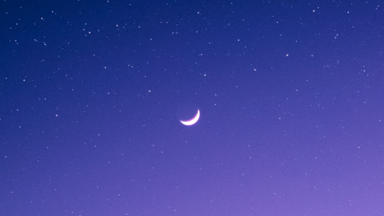 天文学, 气氛, 月亮, Crescent, Azure 壁纸 1280x720 允许
